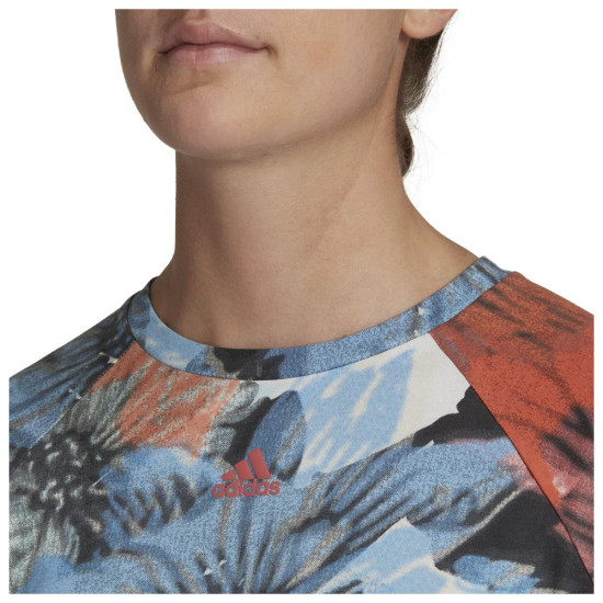 Adidas Γυναικεία κοντομάνικη μπλούζα W AOP Crop